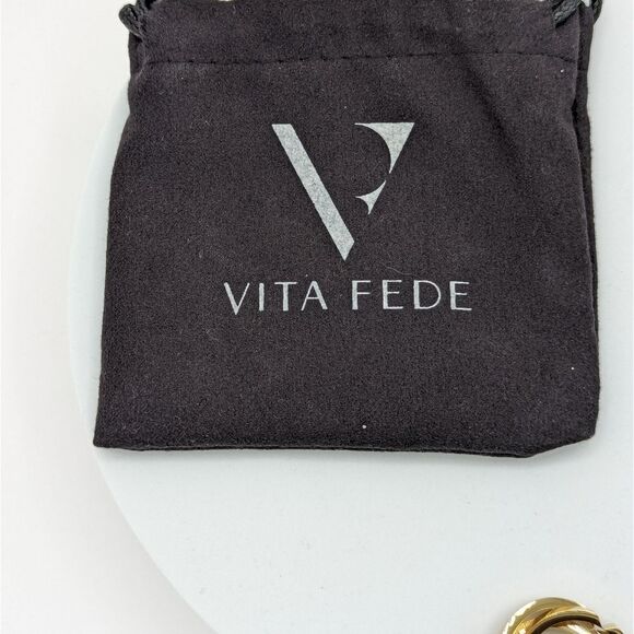 VITA FEDE Stackable Gold Tone Cassio Pave Swarovski Adjustable Rings NWB - Picture 10 of 10